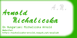 arnold michalicska business card